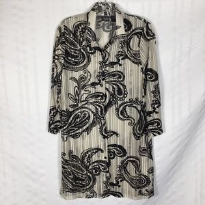 Chico’s‎ Travelers Semi-Sheer Black Paisley Top